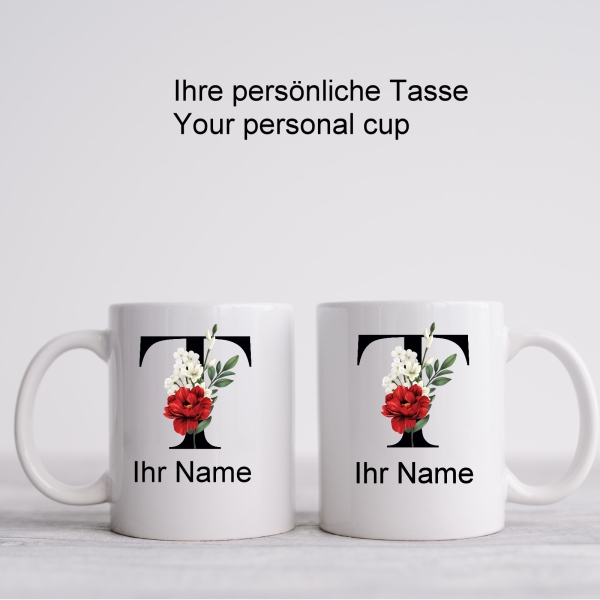 Letter T Monogram Mug